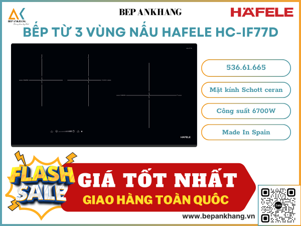 Bếp từ 3 vùng nấu Hafele HC-IF77D 536.61.665